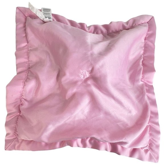 Carters Unicorn Lovey Pink And White Security Blanket 14 Inch Satin Edge Back - Picture 4 of 5